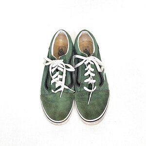 Vans Old Skool green suede sneakers M7 W8.5